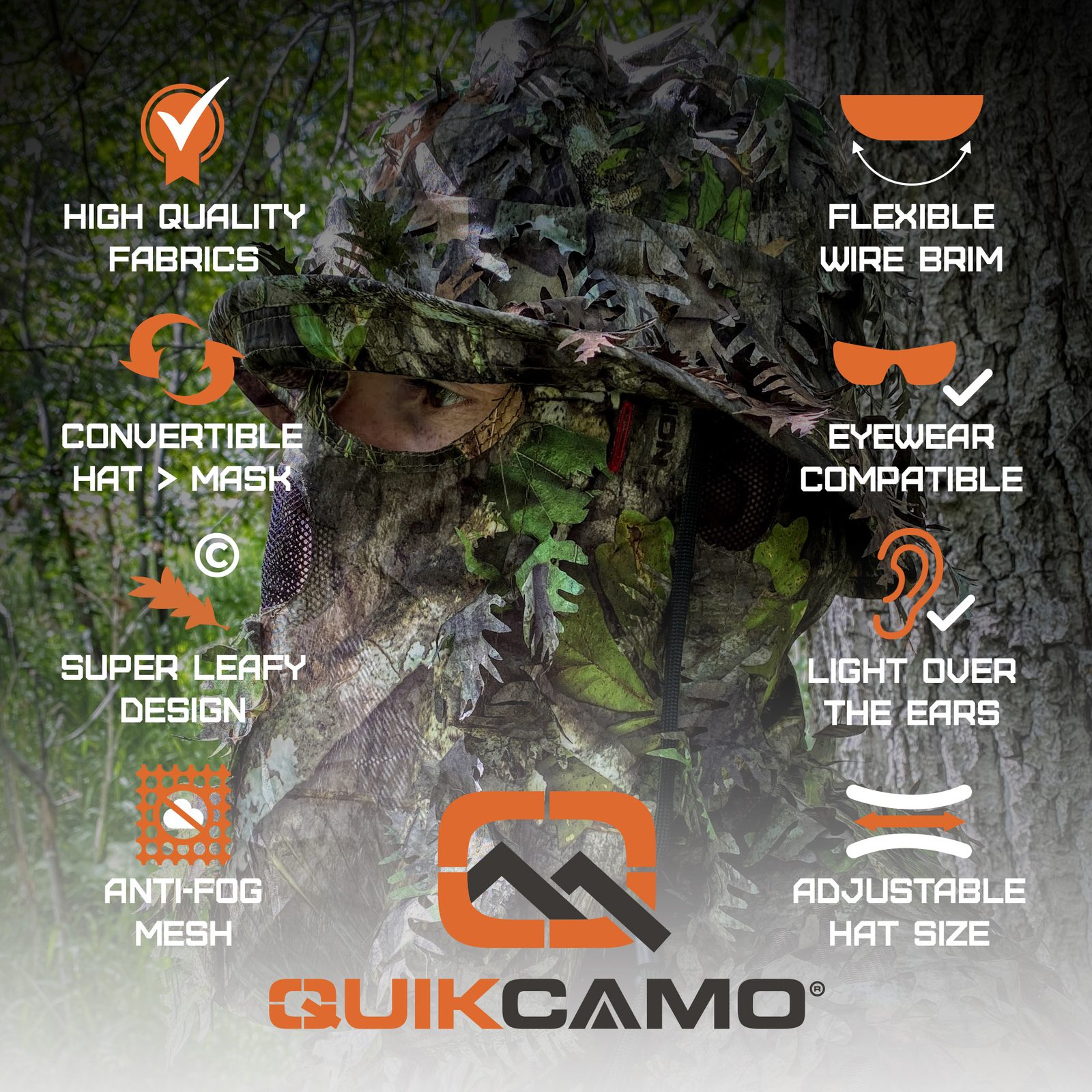 QuikCamo ghillie suit key features