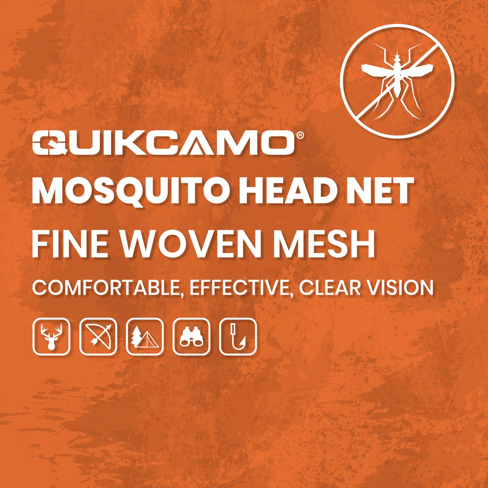 QuikCamo mosquito head net product graphic