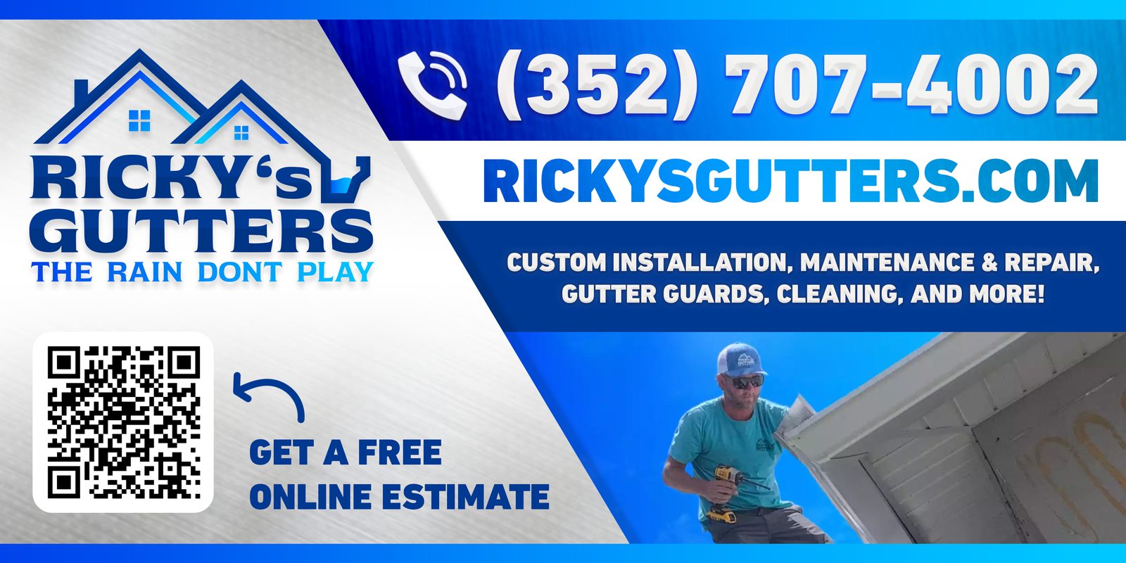 Ricky's Gutters banner